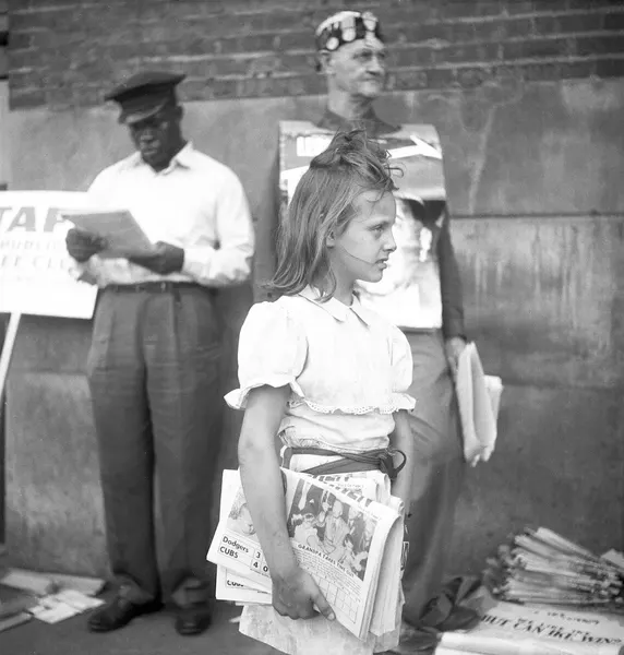 Unseen Newspaper Girl